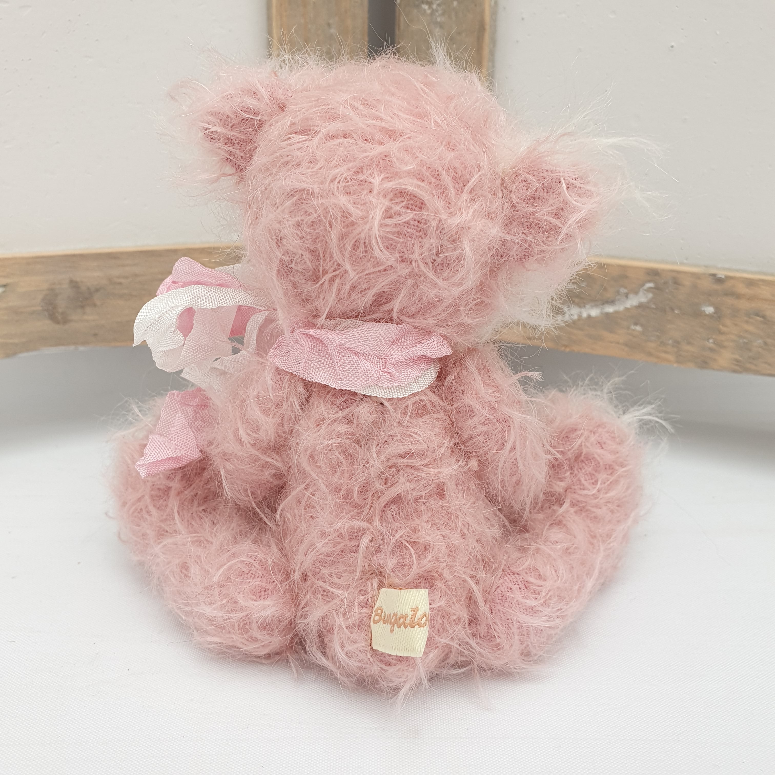 BON-BON Strawberry Pink Mohair Bear by Bungalow Bears For Sale